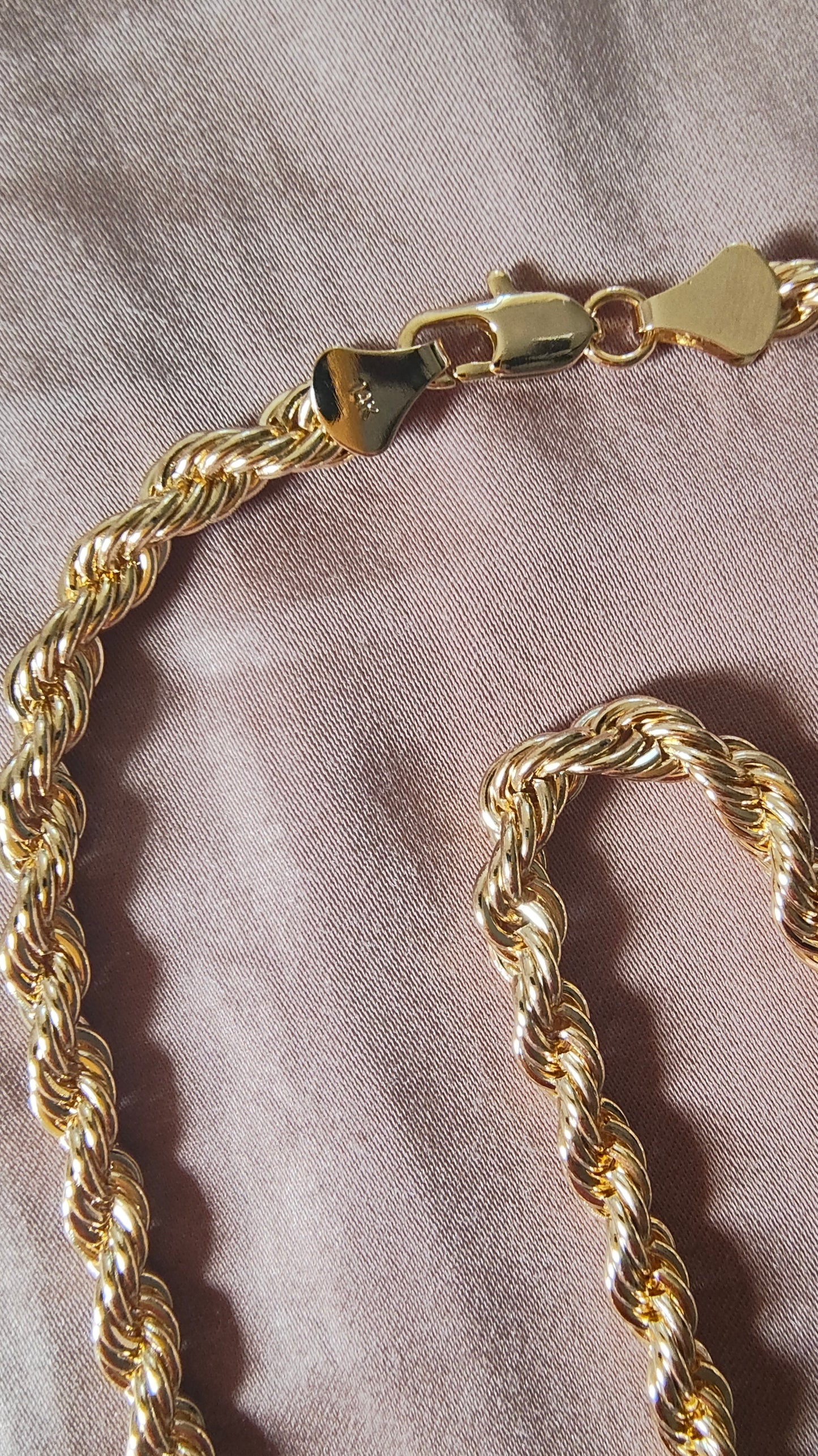 14kt Yellow Gold Chain, Rope Link, 46g