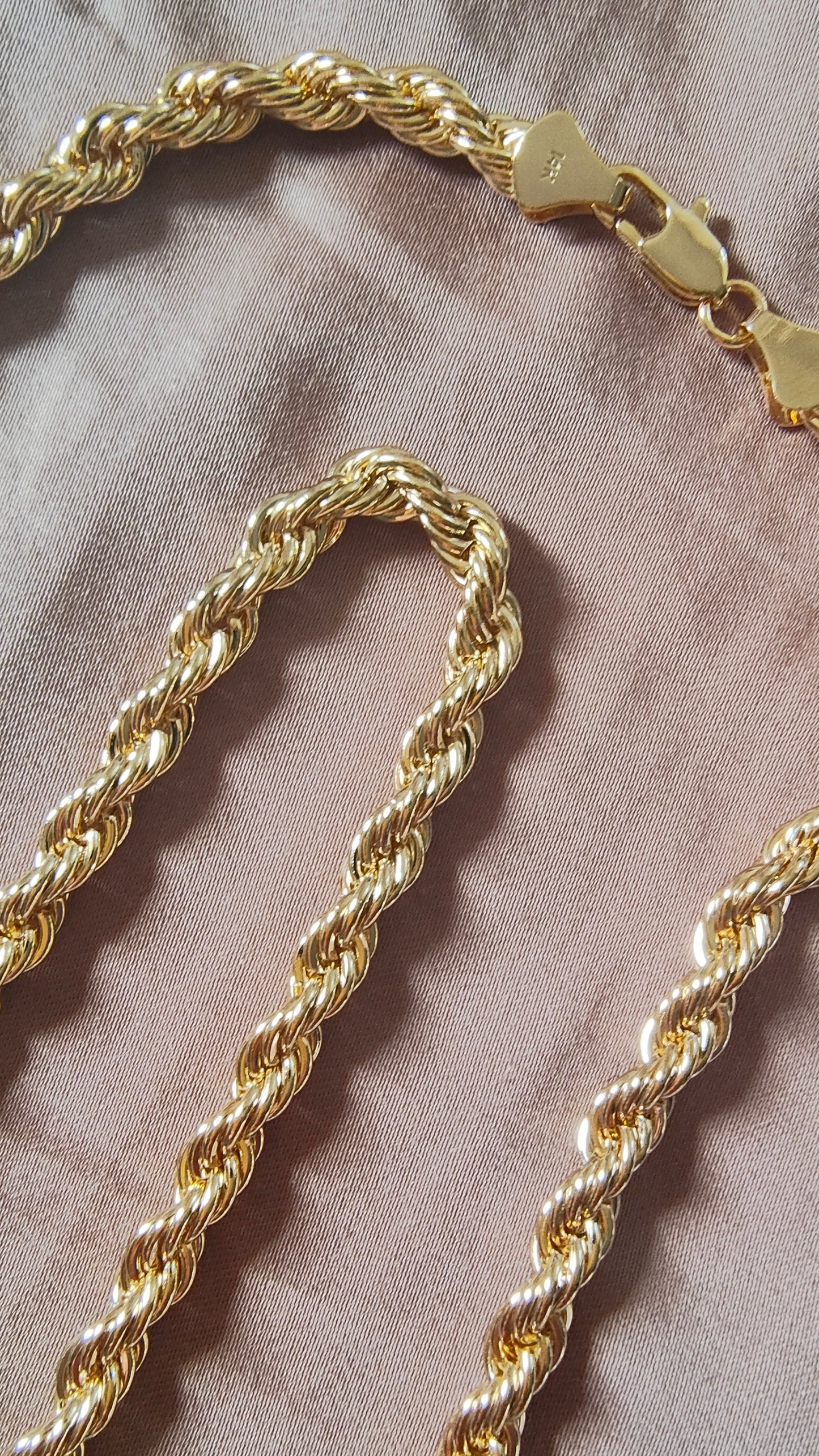 14kt Yellow Gold Chain, Rope Link, 46g
