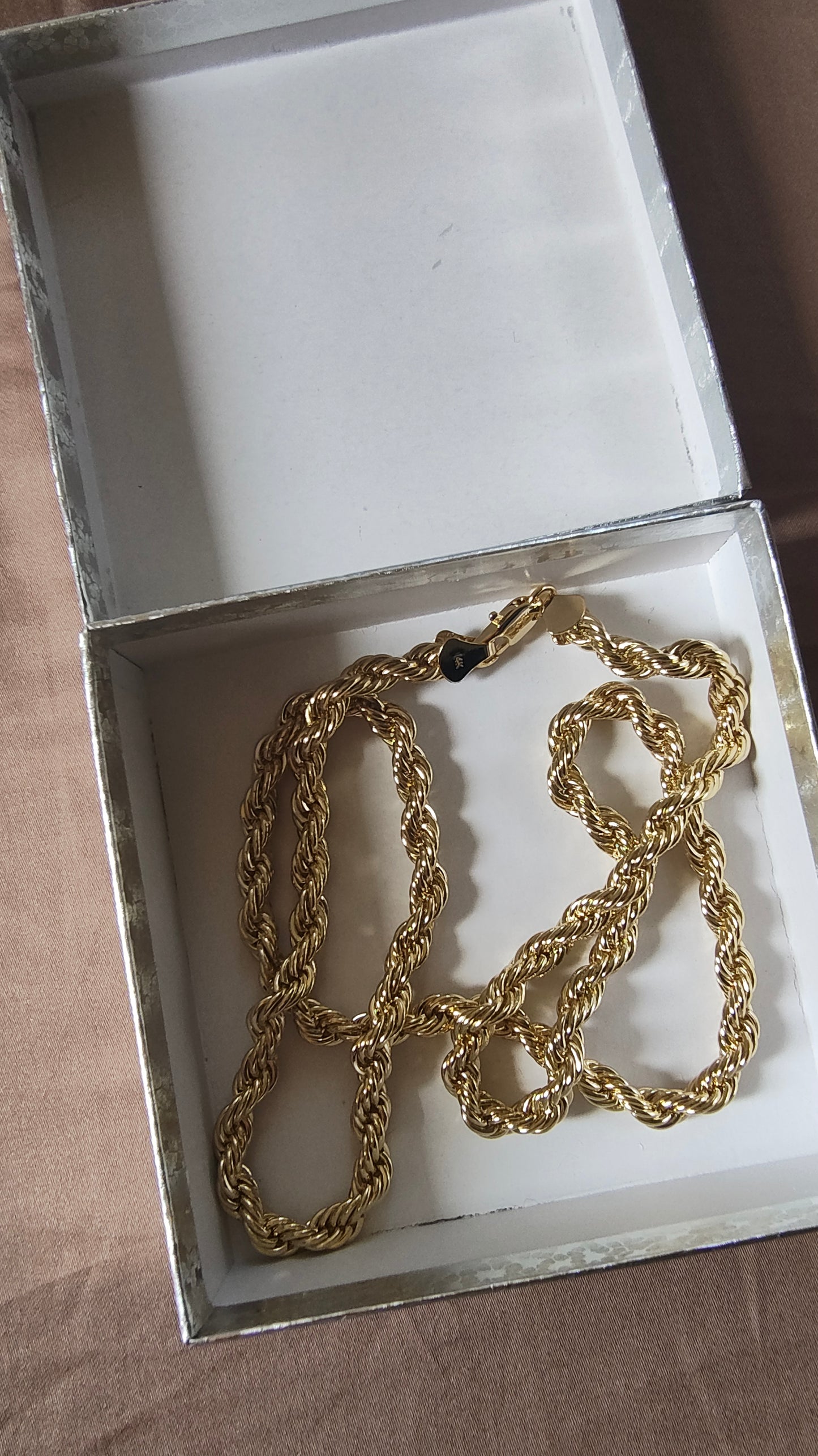 14kt Yellow Gold Chain, Rope Link, 46g