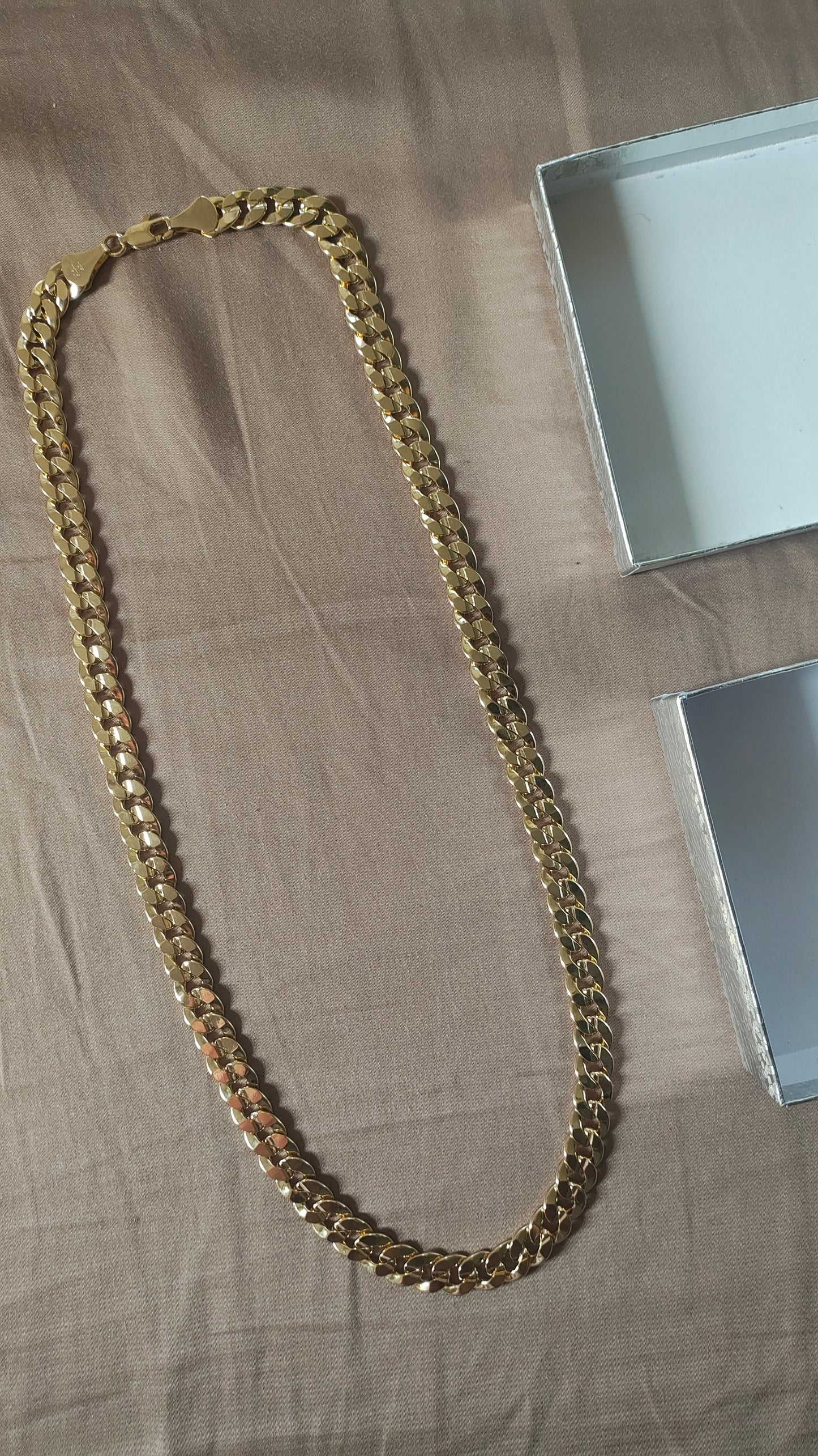 14kt Yellow Gold Chain, Curb Link, 55g