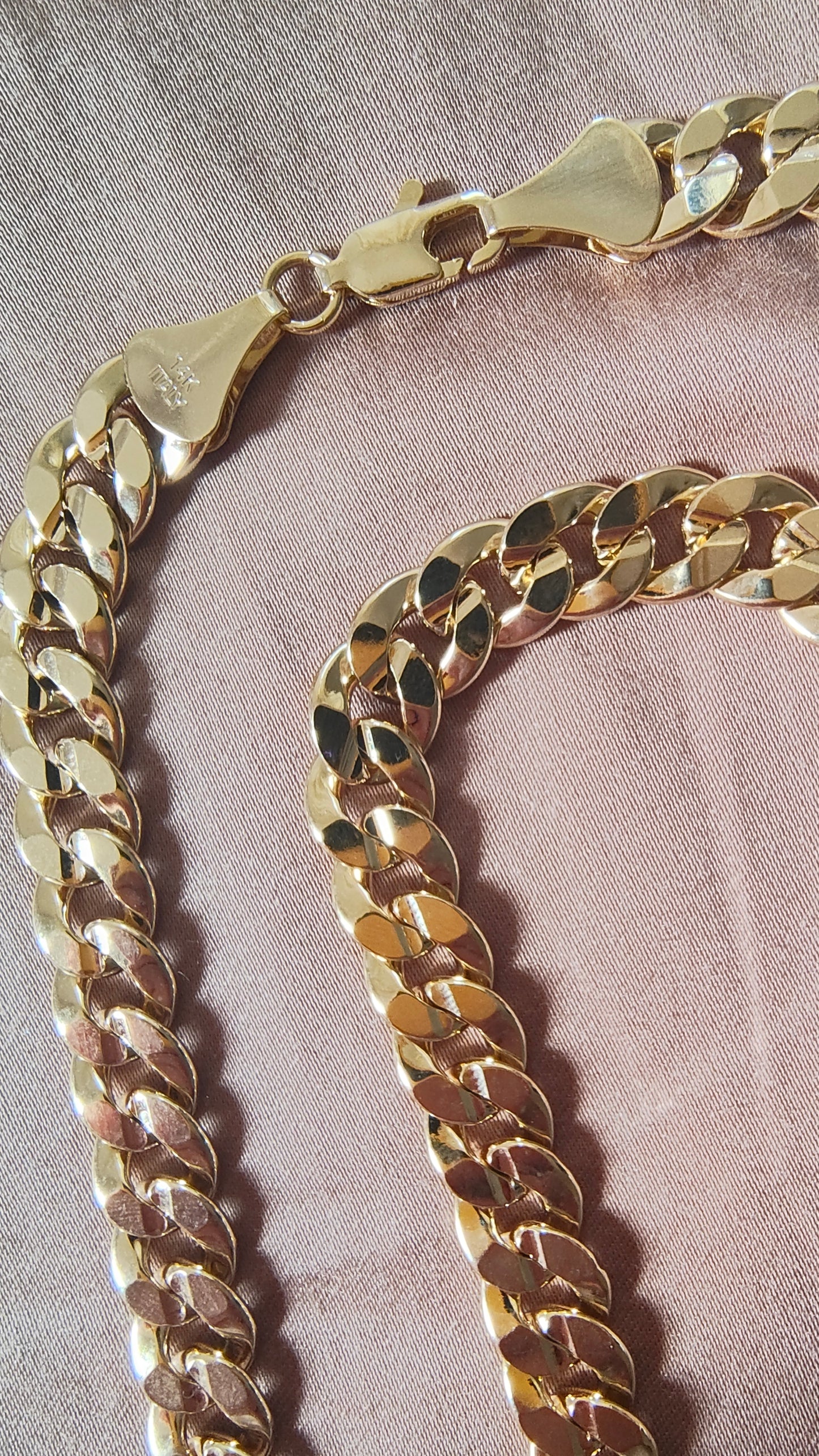 14kt Yellow Gold Chain, Curb Link, 55g