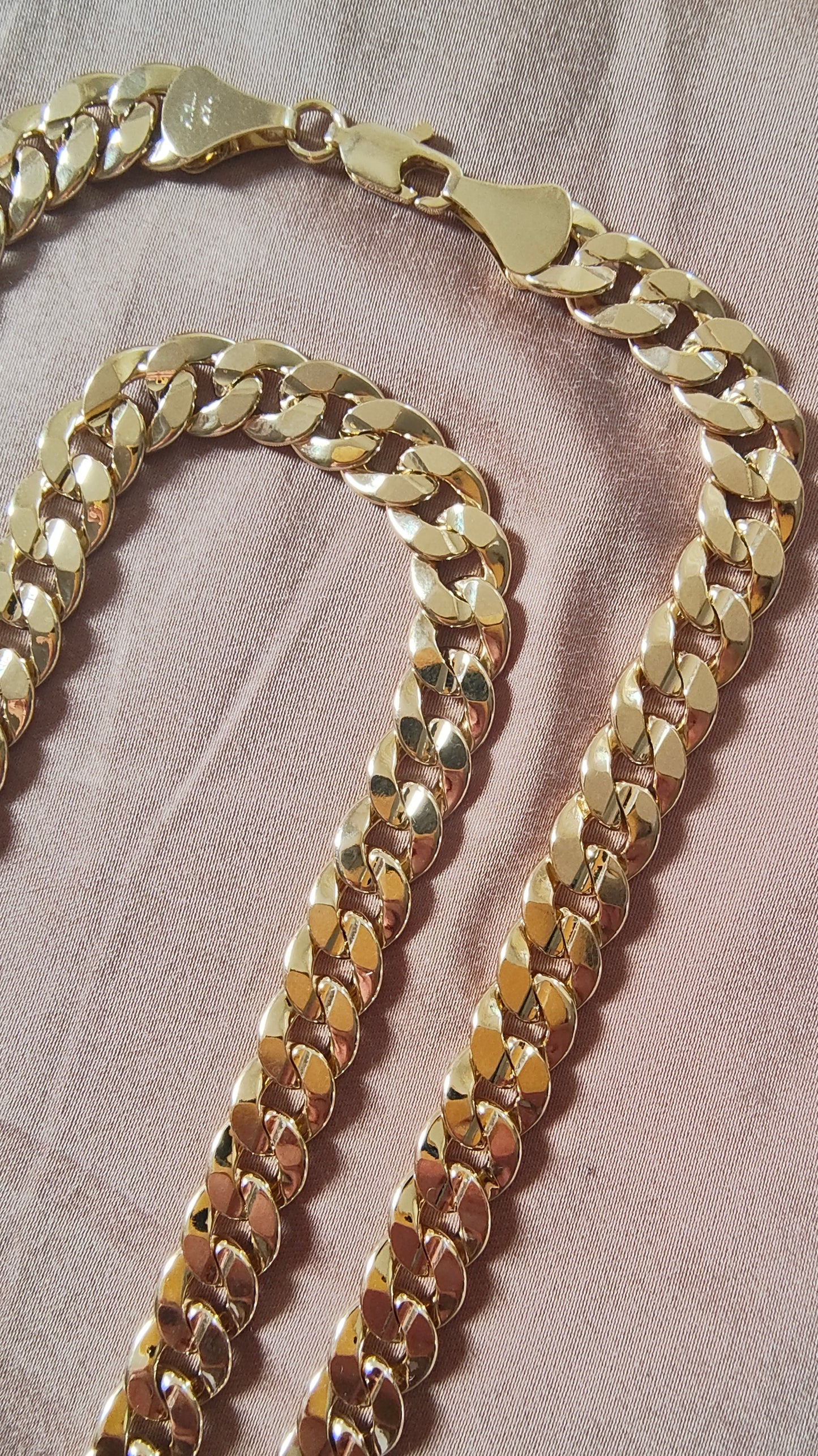 14kt Yellow Gold Chain, Curb Link, 55g