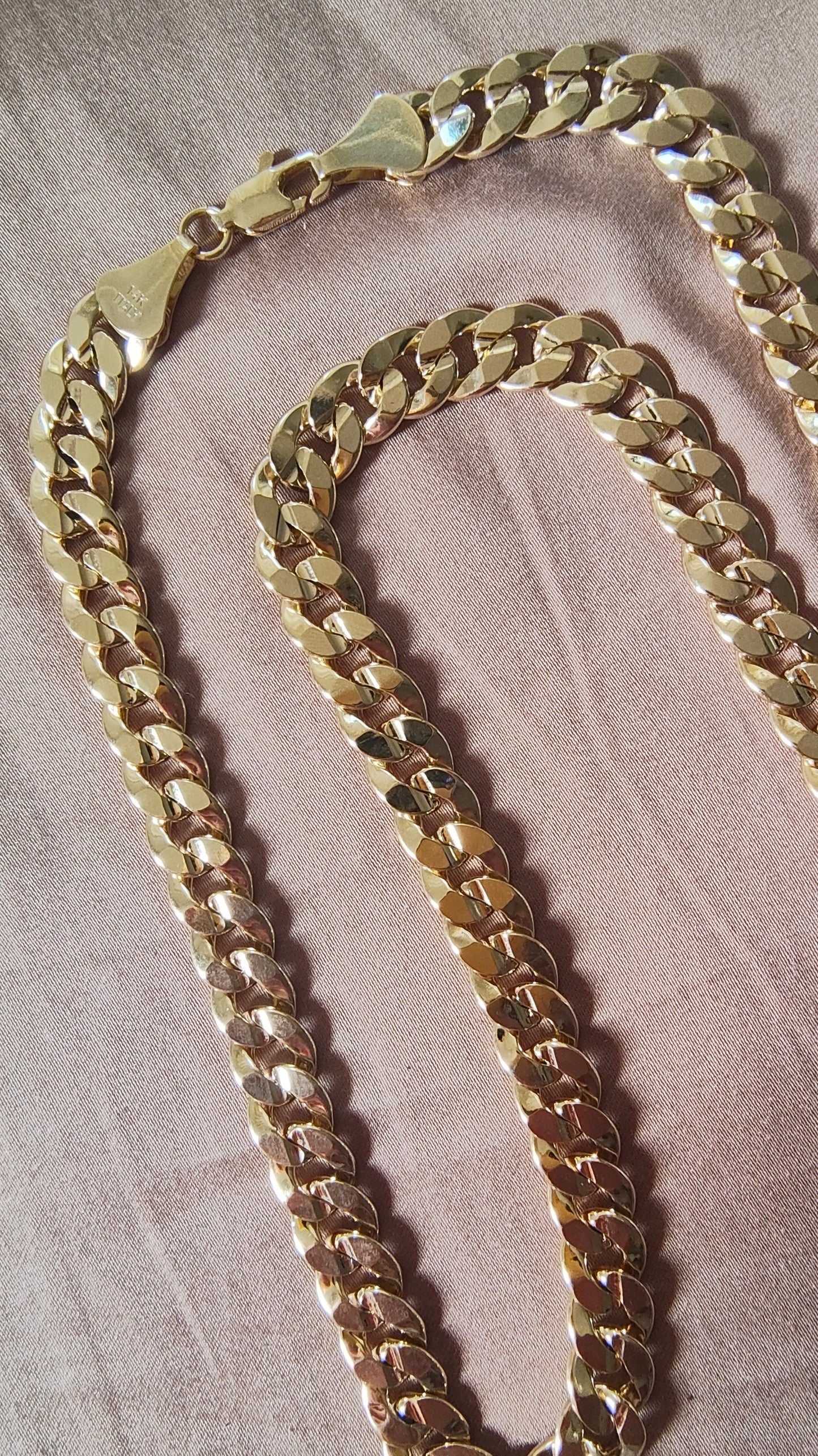 14kt Yellow Gold Chain, Curb Link, 55g