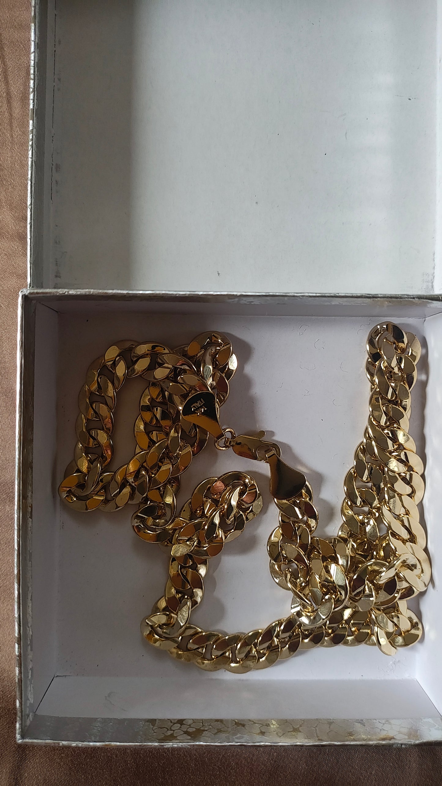 14kt Yellow Gold Chain, Curb Link, 55g